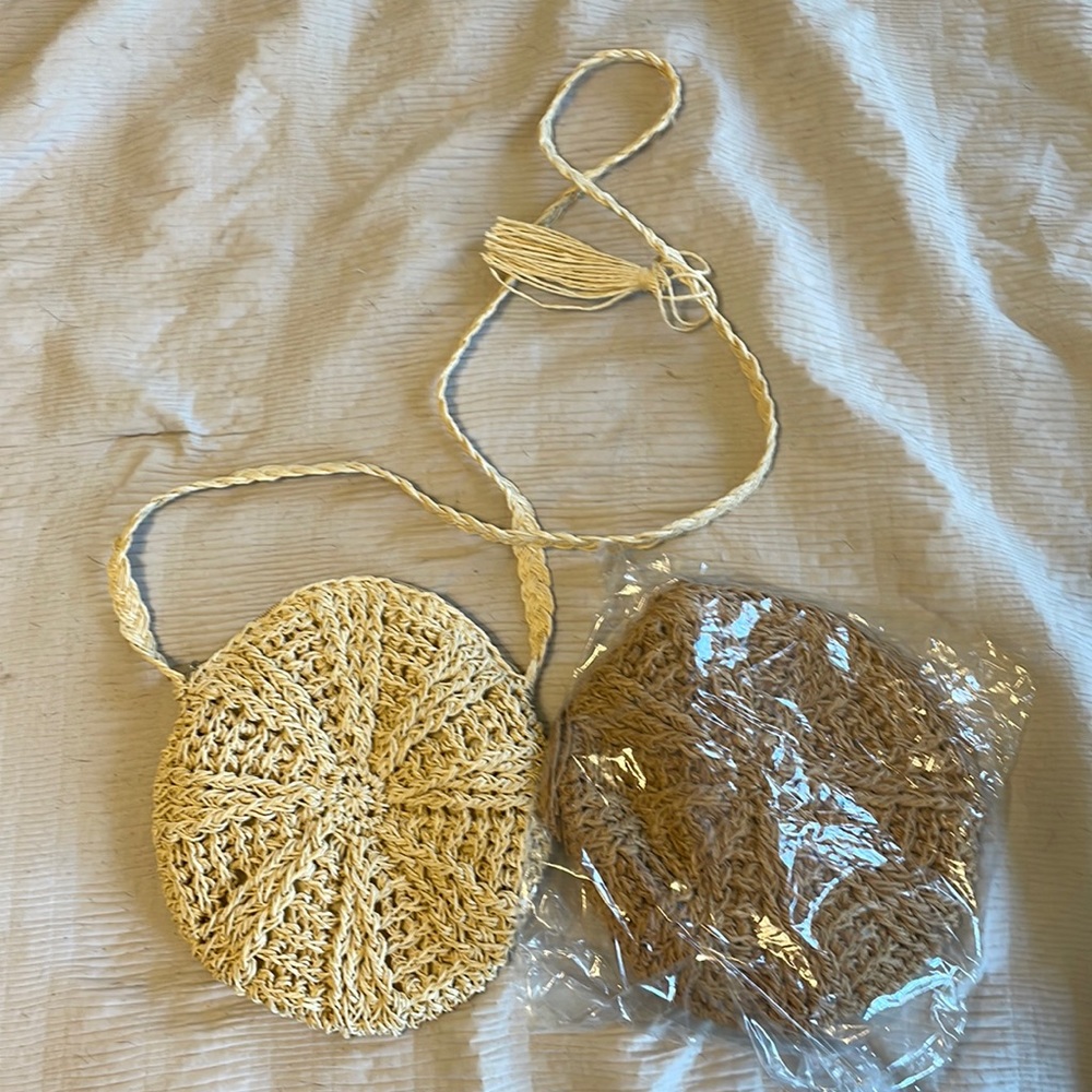 Boho style purses cream and brown.  NWT
